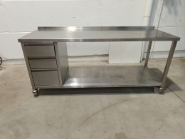 Mobile s/s table - 200x70x93 cm 